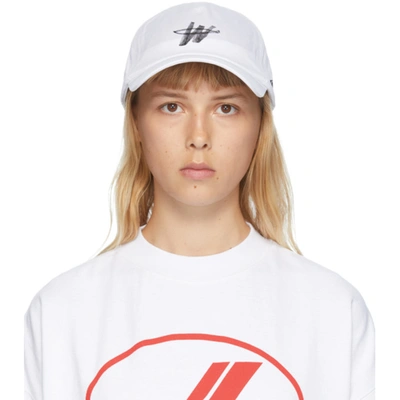 Shop We11 Done We11done White Logo Stamp Cap