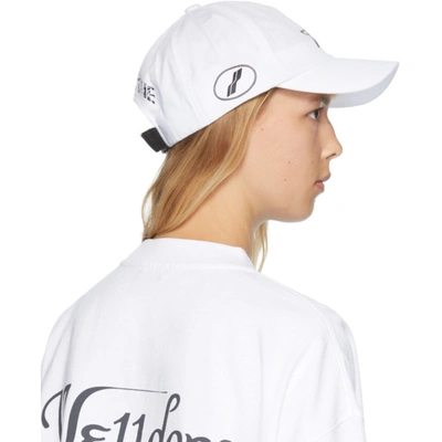 Shop We11 Done We11done White Logo Stamp Cap
