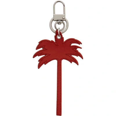 Shop Palm Angels Red Palm Tree Keychain