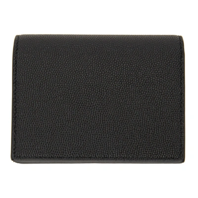 Shop Saint Laurent Black Uptown Compact Wallet In 1000 Black