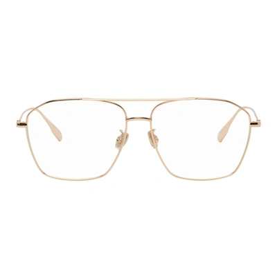 Shop Dior Rose Gold Aviator Stellaire014f Glasses In 0ddb Gold C