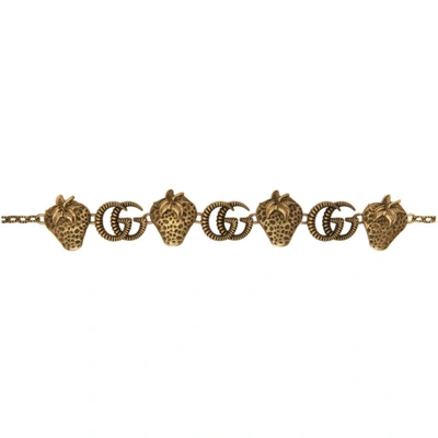 Shop Gucci Gold Metal Chain Belt In 8233 Gold