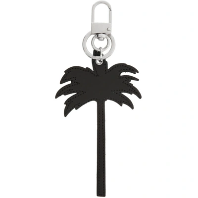 Shop Palm Angels Black Palm Tree Keychain