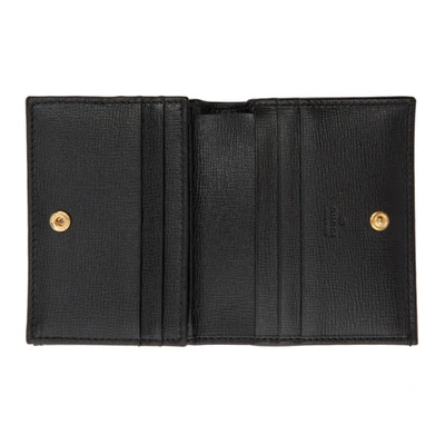 Shop Gucci Black Interlocking G Marina Bifold Card Holder In 1000 Black