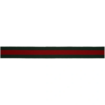 Shop Gucci Black & Red Web Gg Belt In 8476 Black