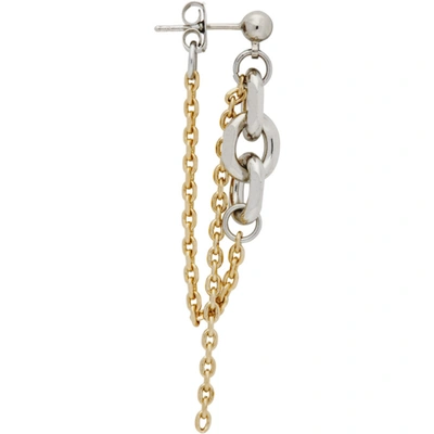 Shop Justine Clenquet Silver & Gold Dana Earrings In Pallad/gold