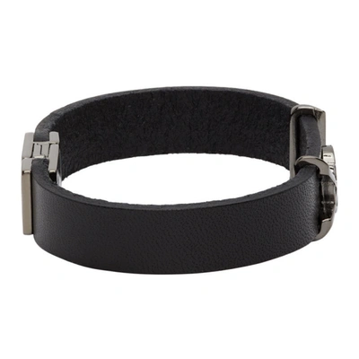 Shop Saint Laurent Black Opyum Bracelet In 1000 Black