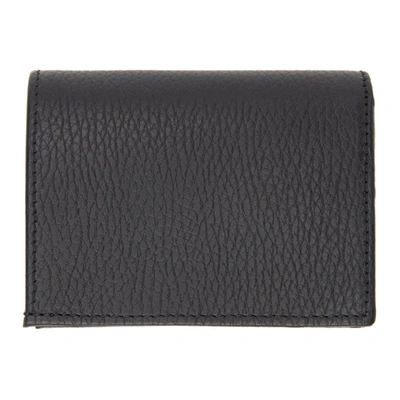 Shop Gucci Black Small Gg Marmont Card Case Wallet In 1000 Black