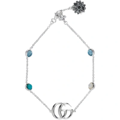 Shop Gucci Silver Gg Flower Bracelet