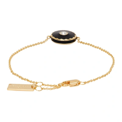 Shop Marc Jacobs Black 'the Medallion' Bracelet In 001 Black