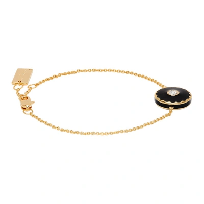 Shop Marc Jacobs Black 'the Medallion' Bracelet In 001 Black