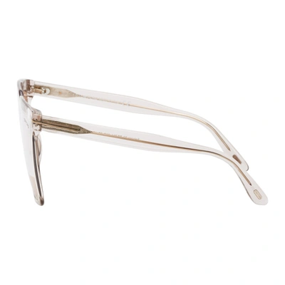 Shop Tom Ford Transparent Sabrina Sunglasses In 20z Grey