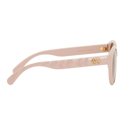 Shop Gucci Pink Cat-eye Sunglasses In 004 Pink