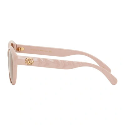 Shop Gucci Pink Cat-eye Sunglasses In 004 Pink