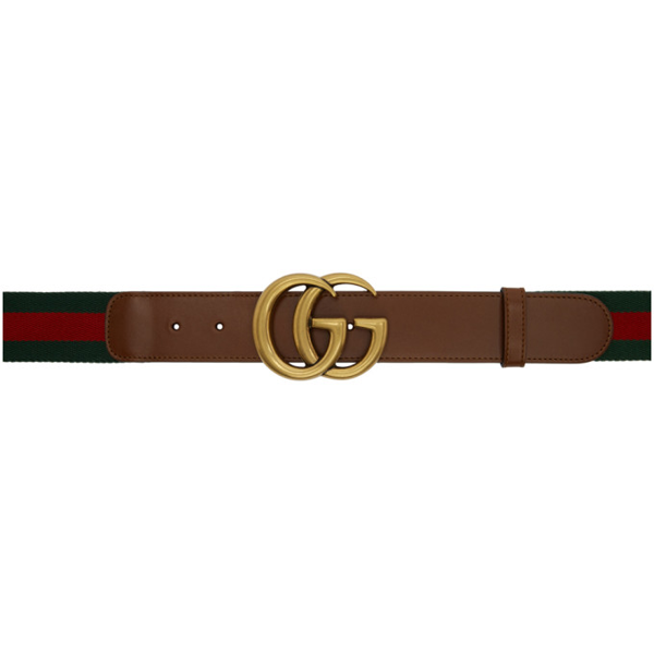 brown red and green gucci belt
