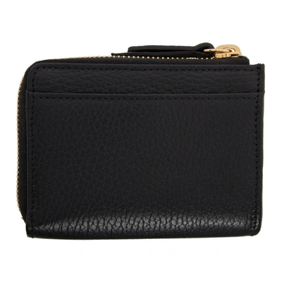 Shop Gucci Black Small Gg Marmont Card Holder In 1000 Black