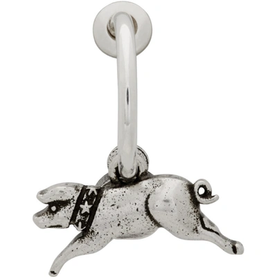 Shop Gucci Silver ' Animals' Pig Earring In 0728 Silver