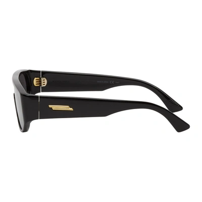 Shop Bottega Veneta Black Mask Sunglasses In 001 Black