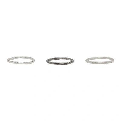 Shop Pearls Before Swine Silver Simple Ring Set In 925 Silver