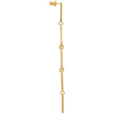 Shop Fendi Gold Logo Charm Earrings In F1chl Gold