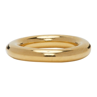 Shop Jil Sander Gold Classic Ring In 710 - Gold