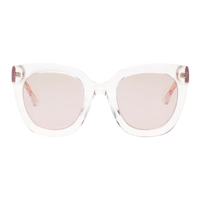 Shop Gucci Pink Square Sunglasses In 005 Pink