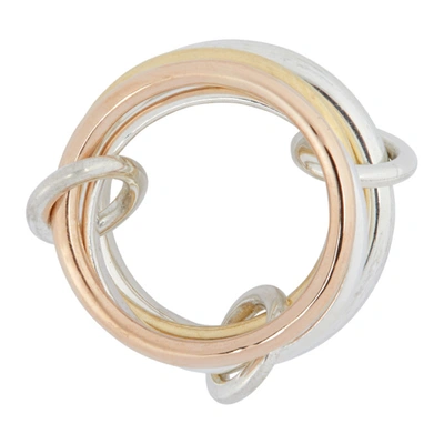 Shop Spinelli Kilcollin Silver & Gold Hyacinth Four-link Ring In Mixgold