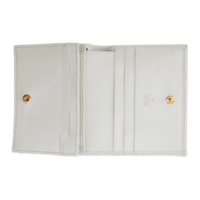 Shop Gucci Beige And White  1955 Horsebit Card Holder In 9761 Brn/wh