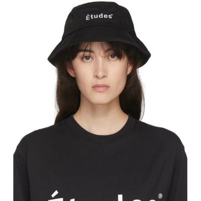 Shop Etudes Studio Black Training Bucket Hat