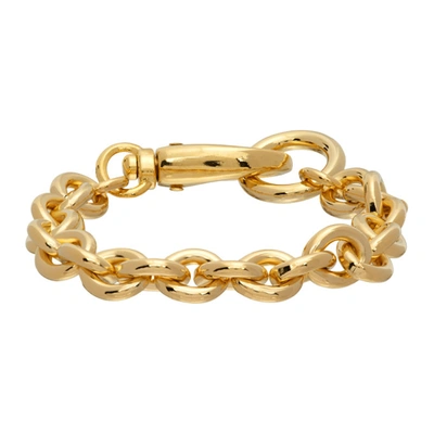 Shop Laura Lombardi Gold Cable Chain Bracelet In Brass