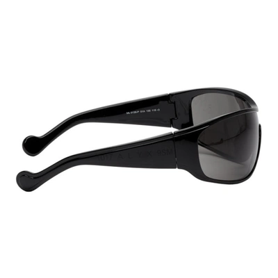 Shop Moncler Genius 6 Monlcer 1017 Alyx 9sm Black Wrap Around Sunglasses In 01a Black