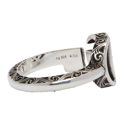 Double G Key Ring In Silver