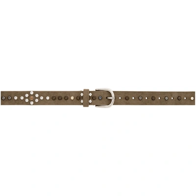 Shop Isabel Marant Taupe Suede Djevis Belt In 50ta Taupe