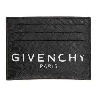 Shop Givenchy Black Logo Card Holder In 001 Black