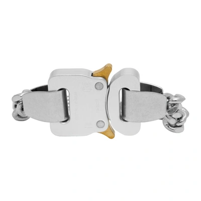 Shop Alyx 1017  9sm Silver Buckle Bracelet In 002 Silver