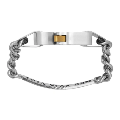 Shop Alyx 1017  9sm Silver Buckle Bracelet In 002 Silver