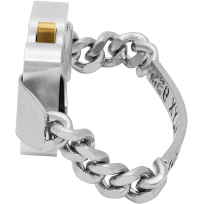 Shop Alyx 1017  9sm Silver Buckle Bracelet In 002 Silver