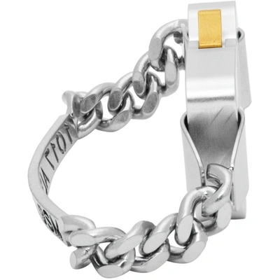 Shop Alyx 1017  9sm Silver Buckle Bracelet In 002 Silver