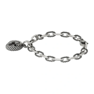 Shop Gucci Silver Interlocking G Bracelet In 0811 Silver