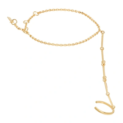 Shop Fendi Gold Charm Bracelet In F1chl Gold
