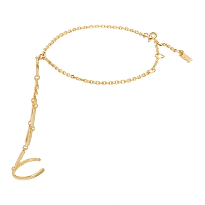 Shop Fendi Gold Charm Bracelet In F1chl Gold