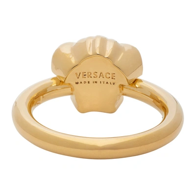 Shop Versace Gold Medusa Ring In D00o Gold