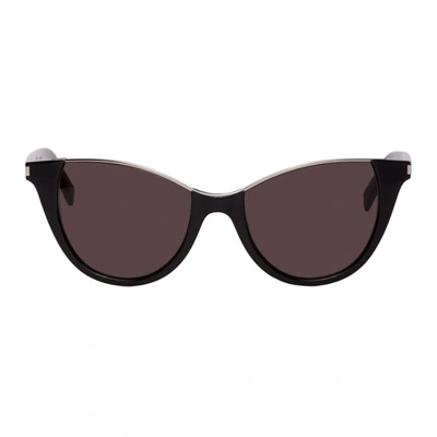 Shop Saint Laurent Black Sl 368 Sunglasses In 001 Black
