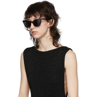 Shop Saint Laurent Black Sl 368 Sunglasses In 001 Black