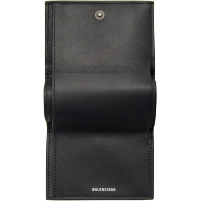 Shop Balenciaga Black Mini Hourglass Wallet In 1000 Black