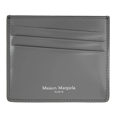 Shop Maison Margiela Grey And Black Classic Card Holder In T8090 Frost