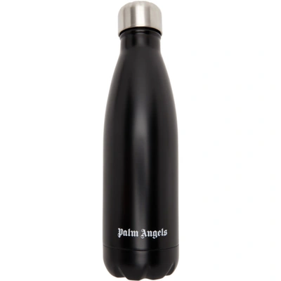 Shop Palm Angels Black Save The Ocean Water Bottle In Black/white