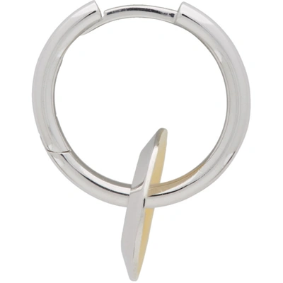 Shop Avgvst Jewelry Silver & Gold Sequin Mono Hoop Earring In Gold/silver