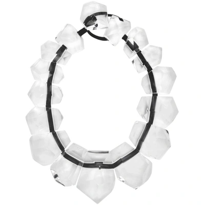 Shop Monies Transparent Doha Necklace In Clear