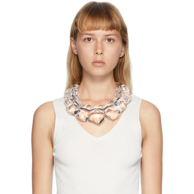 Shop Monies Transparent Doha Necklace In Clear